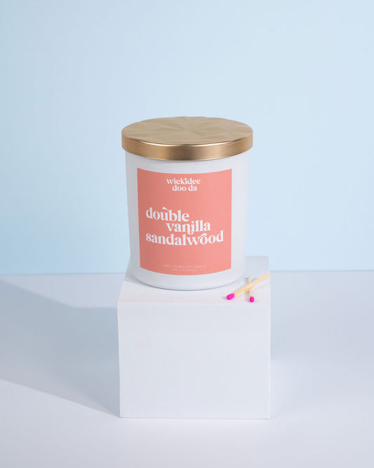 Double Vanilla & Sandalwood Soy Candle | Large