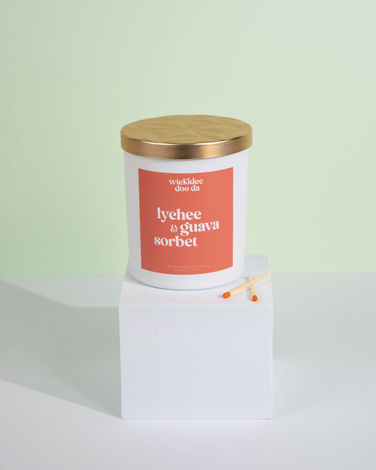 Lychee & Guava Sorbet Soy Candle | Large